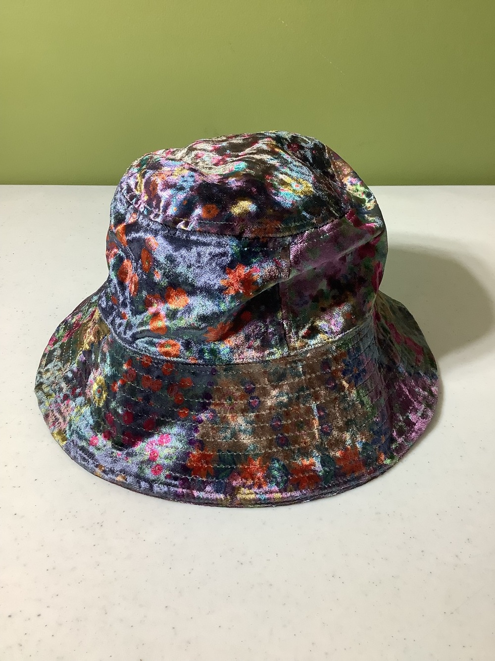 Natural Life velour multi-colored floral bucket hat - Picture 2 of 5